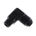 Fragola -10AN x 3/8 NPT 90 Degree Adapter - Black