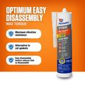 Optimum Grey RTV 12 Oz Silicone Cartridge