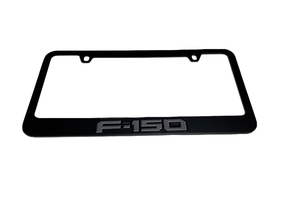 F150 MONOCHROMATIC BLACK BADGE LICENSE PLATE FRAME