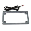 Letric License Plate Frame w/Tag Mounting Hardware & 30in Jacketed Wire - Illuminating Chrome