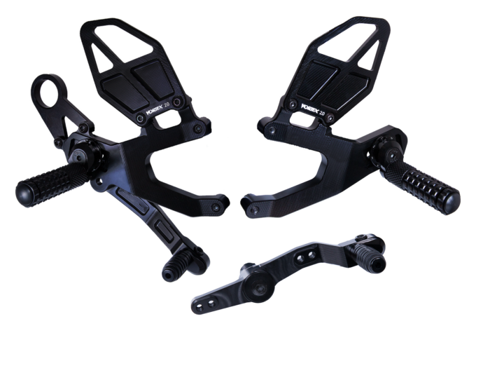 Vortex Racing Rearsets Replacement Heel Guard-Brake Bracket- Black