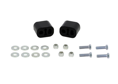 Brace - sway bar mount support 2 Bushings 4 Bolts 8 Washers 4 Nuts Grease
