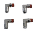 1/4 NPT(M) TO 3/8 AIRLINE 90 DEGREE SWIVEL ELBOW FITTING (4 PCS) DOT APPROVED