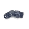 Vibrant -10AN Male to Male -10AN Straight Cut 45 Degree Adapter Fitting - Anodized Black