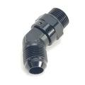 Vibrant -10AN Male to Male -10AN Straight Cut 45 Degree Adapter Fitting - Anodized Black