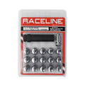 Raceline Spline Lug Nut Kit with Spline Key 12 x 1.25 - 16 Pack - Chrome