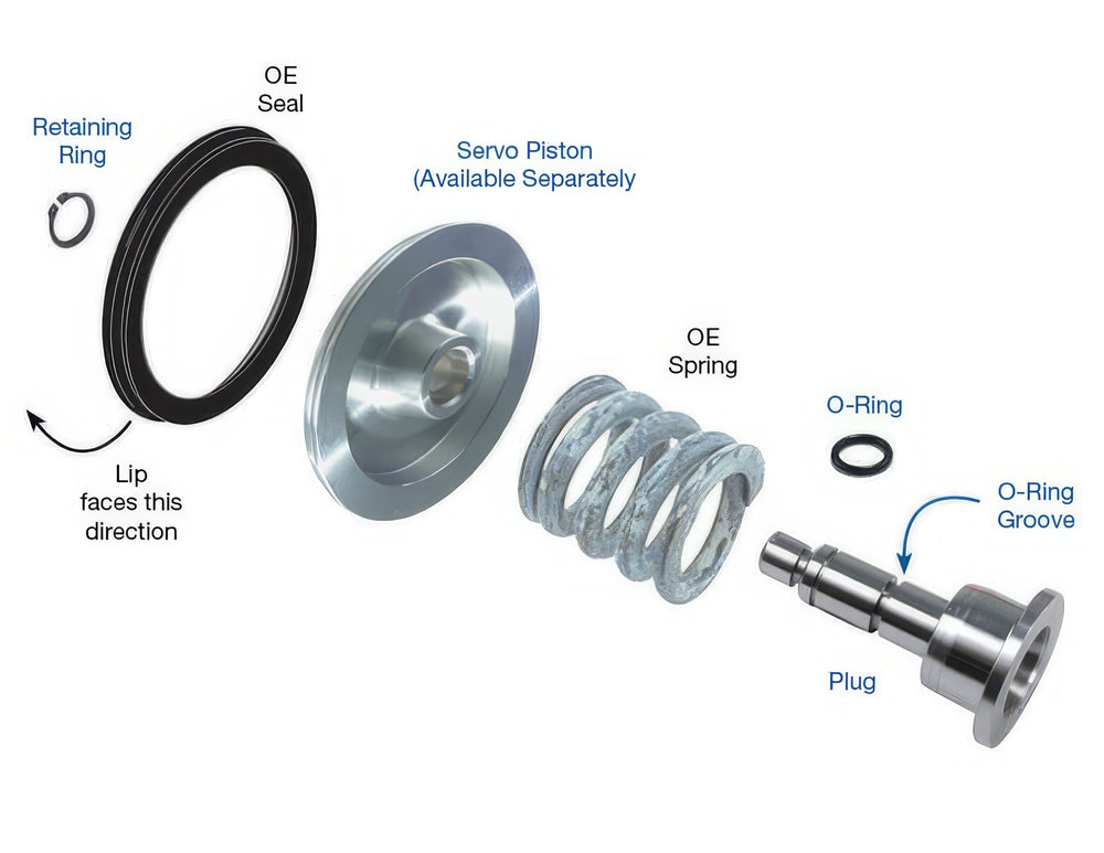 REVERSE SERVO PISTON PLUG KIT