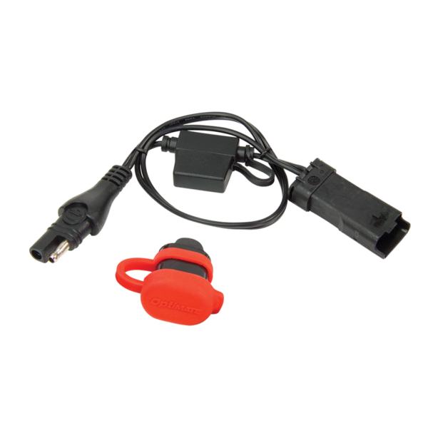OPTIMATE CABLE ADAPTER BATTERY CHARGING CONVERTS DUCATI DIAGNOSTIC CONNECTOR TO SAE BATTERY CHARGER