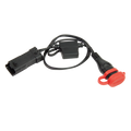 OPTIMATE CABLE ADAPTER BATTERY CHARGING CONVERTS DUCATI DIAGNOSTIC CONNECTOR TO SAE BATTERY CHARGER