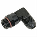 Fragola -8AN x 3/4 - 16 (8) 90 Degree Swivel - Black