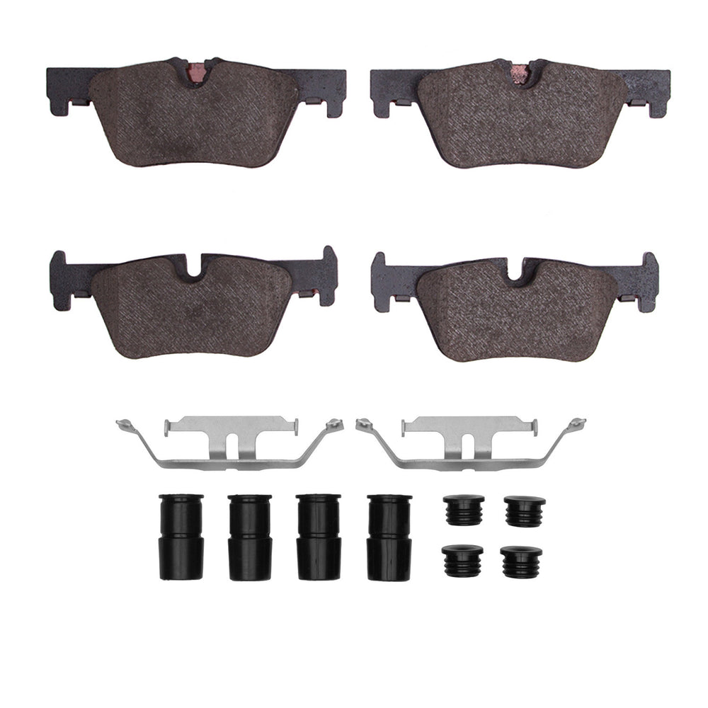 R1 12-24 Kia Rondo (Canada) Rear Semi Met Brake Pads and Hardware Kit
