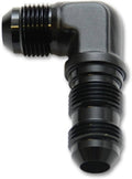 Vibrant -12AN Bulkhead Adapter 90 Degree Elbow Fitting - Anodized Black Only