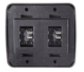 CONTOURED WALL SWITCH BLK DBL ON/OFF SPSTCUTOUT 15/8INH X 27/16INW INC