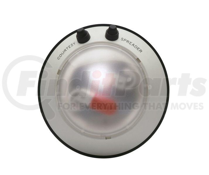 DOME LIGHT RED&WHITE BULB 2-SW; POL