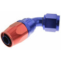 12 60 DEGREE FEMALE ALUMINUM HOSE END RED&BLUE