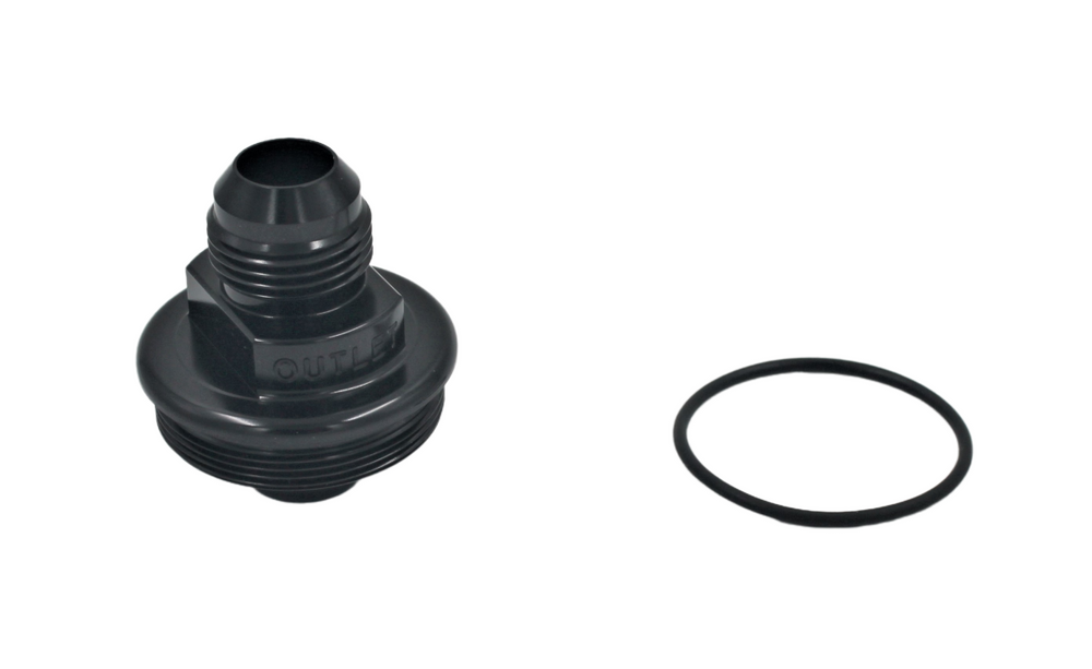 Fuelab Replacement Filter Cap -12AN Outlet - Black