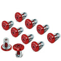 NRG Fender Washer Kit w/Color Matched M6 Bolt Rivets For Plastic (Red) - Set of 10