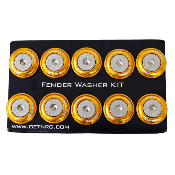 NRG Fender Washer Kit w/Rivets For Metal (Rose Gold) - Set of 10