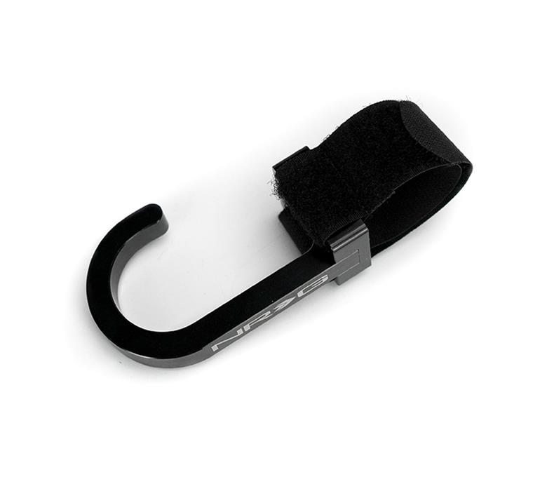 NRG Steering Wheel Hook CNC Aluminum w/ Laser Logo - Black