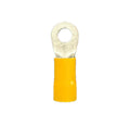 YELLOW VINYL RING TERMINAL 4 GAUGE 5/16 INCH PACKAGE OF 25