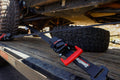 SpeedStrap 2In x 10Ft Ratchet Tie Down w/ Twisted Snap Hooks & Axle Strap Combo - Black