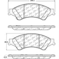 Centric C-TEK 13-17 Ford Ranger Semi-Metallic Brake Pads w/Shims - Front
