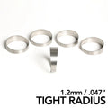 Ticon Industries 1.50in 45 Degree 2.55in CLR Tight Radius 1.2mm/.047in Wall Titanium Pie Cuts - 5pk
