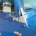 Kentrol 76-06 JEEP CJ Wrangler YJ/TJ Lower Door Hinge Pair - Polished Silver