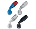 Fragola -4AN x 45 Degree Power Flow Hose End - Black