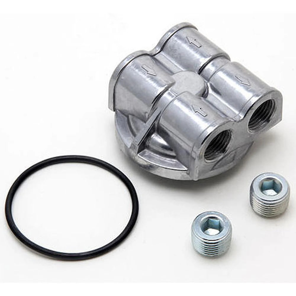 90DEG OIL BYPASS ADAPTER; 21/2 IN. I.D. 23/4 IN. O.D. FILTER FLANGE; 22MMX1.5195964 PONTIAC ENGIN