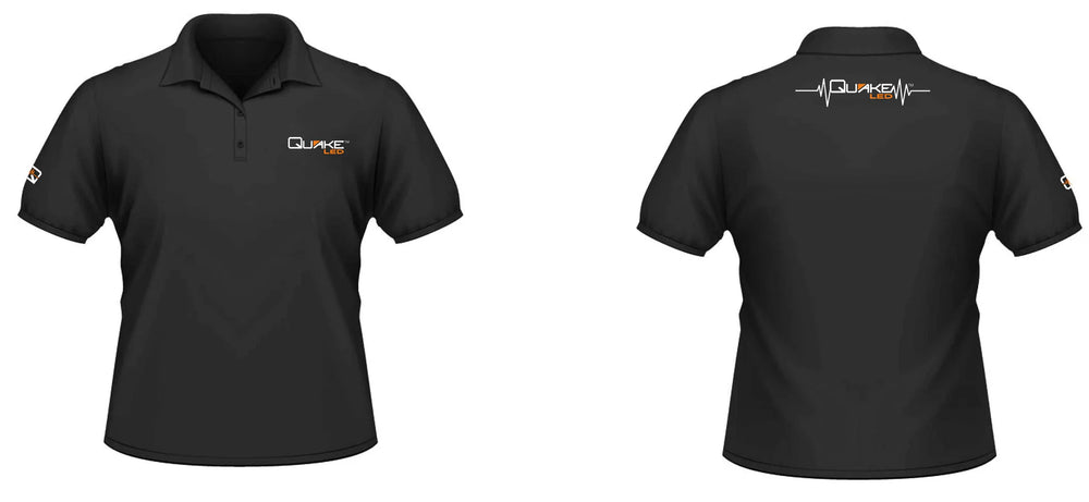 ~(1 lbs. 20X14X1)~ Mens Polo Shirt Black X Large Quake LED
