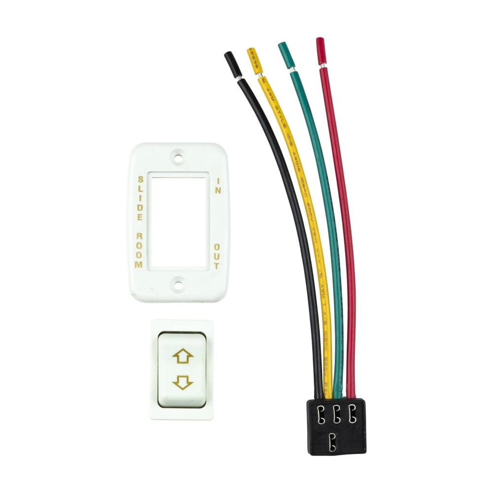 WHITE SLIDEOUT SWITCH KIT (SWITCH BEZEL & HARNESS)