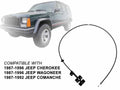 Hood Release Cable for 87-96 XJ Cherokee & 87-92 MJ Comanche w/ LHD Crown Automotive
