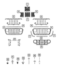 18-23 Jeep Wrangler JL Texture Grille Center