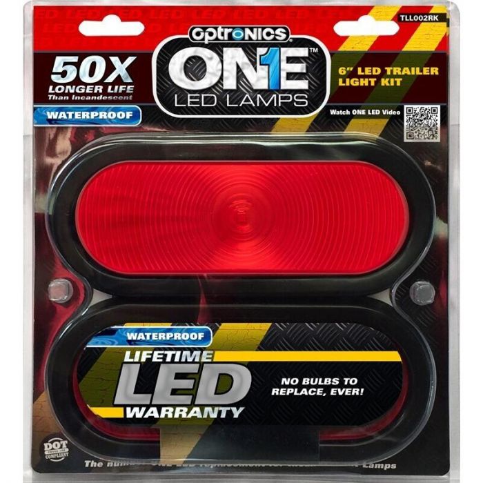 LED ONE SERIES 6IN OVAL KIT GROMMETS/PLUGS INCLUDED