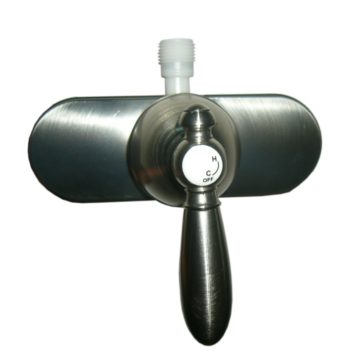 4IN SINGLE LEVER SHOWER VALVE W/ DECORATIVE LEVER HDL & VAC BRK BRUSHED NICKEL FINISH
