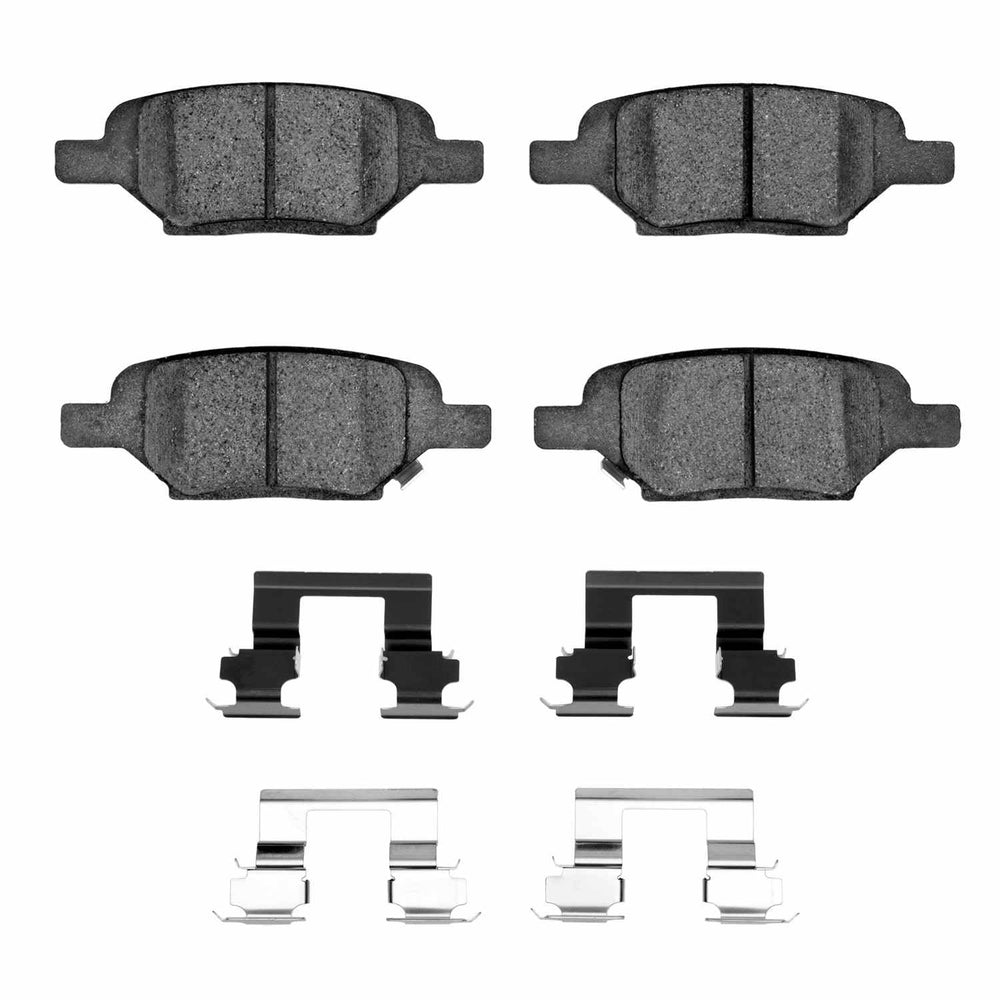 R1 04-12 Saturn Ion Rear Semi Met Brake Pads and Hardware Kit