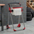 W1 INDUSTRIAL FLOOR PAPER TOWEL ROLL STAND DISPENSER METAL RED