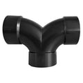 DOUBLE 1/4 BEND 3IN HUB DWV