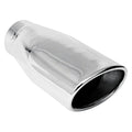 DOUBLE WALL OVAL ROUND TIP SS EXHAUST TIP 2.50IN ID / 4.50INX3.25IN OD