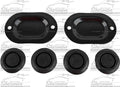 DRAIN HOLE COVERLETS (2) W/ SCREWS&4 PLUGS UNIV MUSTANG 6470; COUGAR 6970