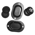 DRAIN HOLE COVERLETS (2) W/ SCREWS&4 PLUGS UNIV MUSTANG 6470; COUGAR 6970
