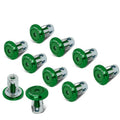 NRG Fender Washer Kit w/Color Matched M6 Bolt Rivets For Plastic (Green) - Set of 10
