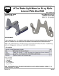 ~(0.6 lbs. 9X3X3)~ JK License Plate Mount Kit for HD Hinged Tire Carrier 07-Pres Wrangler JK TeraFlex