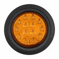 ROUND AMBER LIGHTS WITH GROMMET - 4 INCH 14 LED