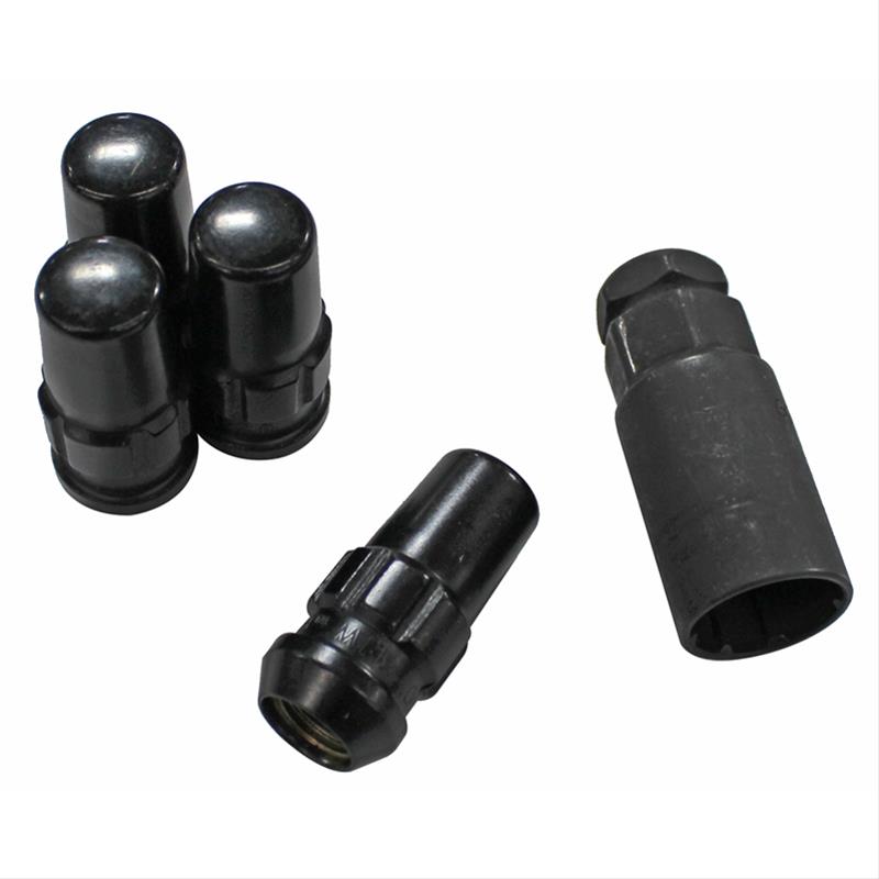 14MM X 2.00 DUPLEX ACORN BLACK CHROME WHEEL LOCK
