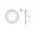 BikeMaster Honda Rear Steel Sprocket 525 45T - Black