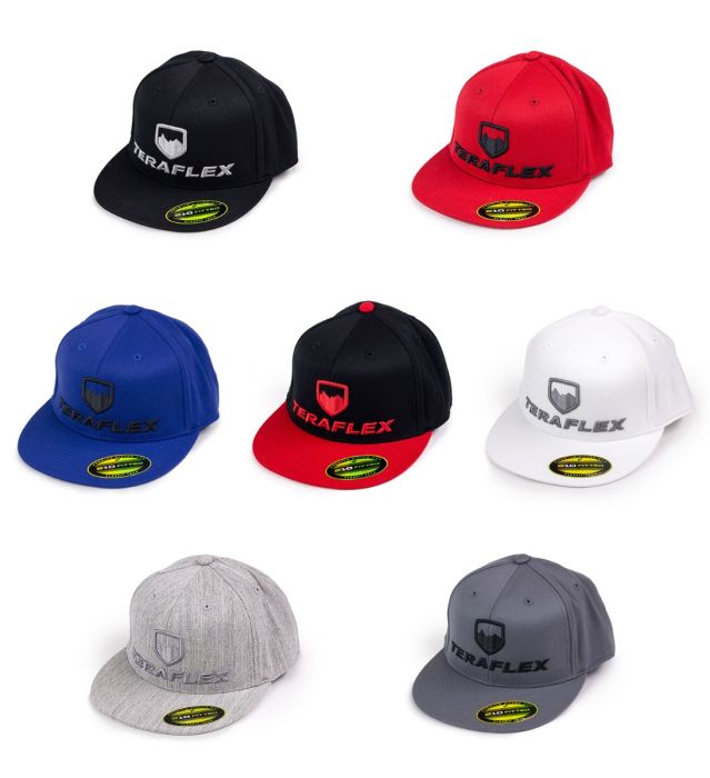 Hat Premium FlexFit Flat Visor Black - Small/Medium