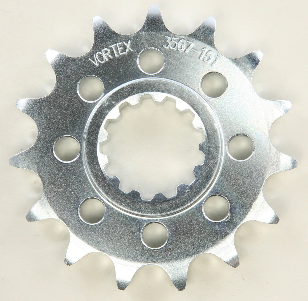 Vortex Racing Steel Front Sprocket 525 15 Tooth- Silver