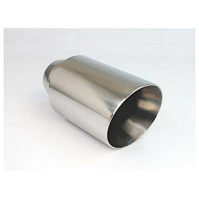 SLANTED DOUBLE WALL SS EXHAUST TIP 2.25IN ID / 4.00IN OD
